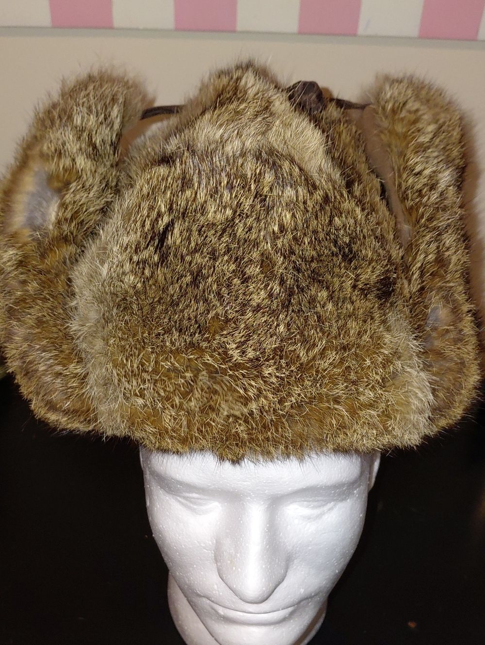 Vintage L.L. Bean French Rabbit Fur Trapper/Aviator Hat